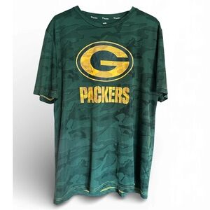 Fanatics Green and Gold Packers Short Sleeve Camo Tee